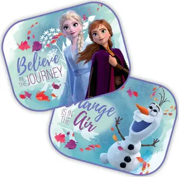 Mbulesë dielli për veturë Seven Frozen 2, set 2 copë, 44x35cm, shumëngjyrëshe