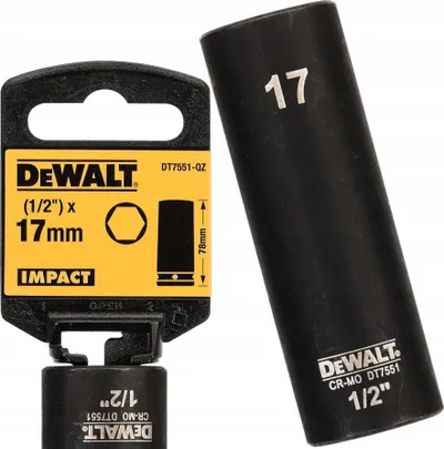 Çelës goditës DeWALT DT7551-QZ, 17mm, 1/2", gjatësi 78mm - 1
