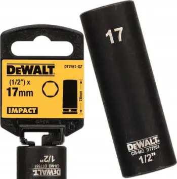 Çelës goditës DeWALT DT7551-QZ, 17mm, 1/2", gjatësi 78mm