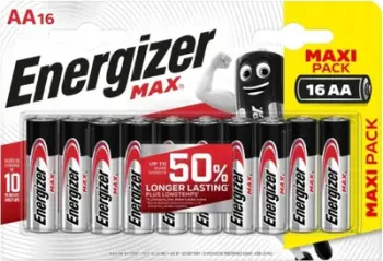 Bateri alkaline AA Energizer Max, paketim 16 copë