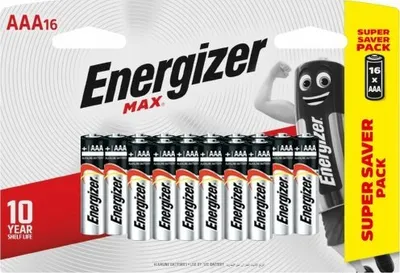 Bateri alkaline AAA Energizer Max, paketim 16 copë - 2