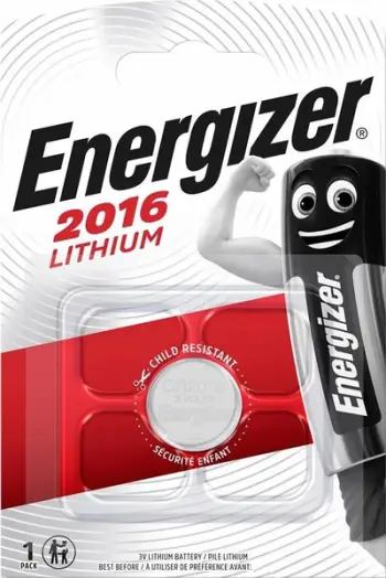Bateri buton Energizer CR2016, 3V, 90mAh, set 2 copë