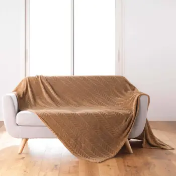 Mbulesë divani Douceur d'intérieur ARYA, 180x220 cm, poliester, kafe