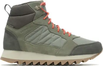 Këpucë malore Merrell Alpine Sneaker Mid PLR WP 2 M J004291, të papërshkueshme nga uji, jeshile