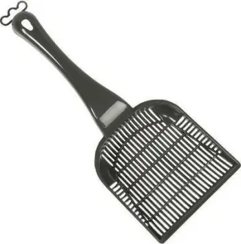 Lopatë për rërë mace EBI Zen Scoop, plastikë, vrima të vogla, gri e errët