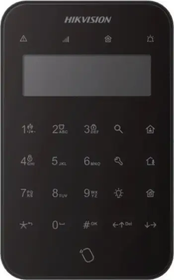 Tastierë pa tela Hikvision AX PRO DS-PK1-LT-WE, LCD, lexues TAG, e zezë