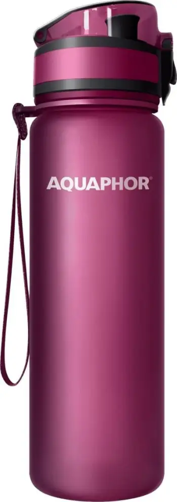 Shishe uji me filtër Aquaphor City Bottle, 500ml, Tritan pa BPA, e kuqe