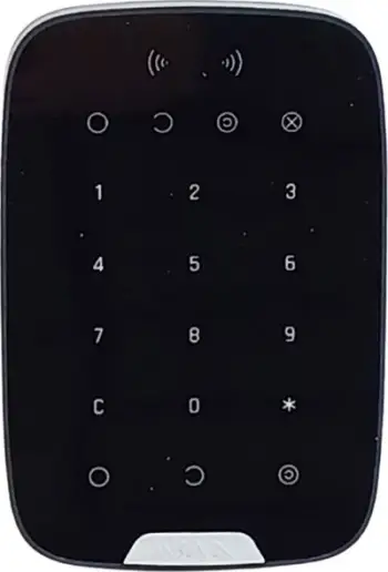 Tastierë wireless Ajax KeyPad Plus 38252.83.BL1, për sistem alarmi, e zezë