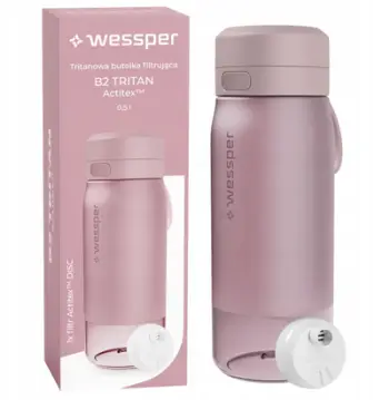 Shishe uji me filtër Wessper B2 Tritan Actitex 0.5L, pa BPA, rozë