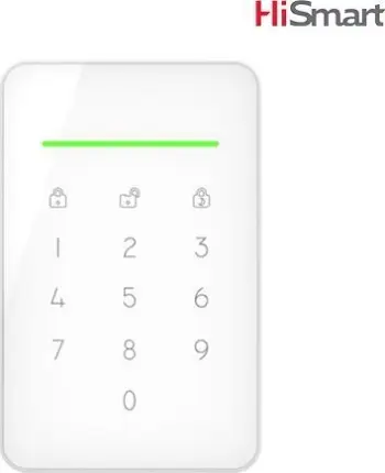 Tastierë pa tela HiSmart Wireless Keypad, me RFID, me bateri të rikarikueshme, e bardhë