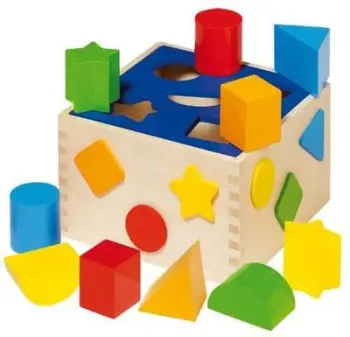 Forma druri Goki Shape Sorter 212719, 10 copa, shumëngjyrëshe