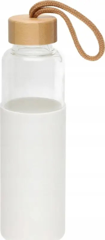 Shishe uji me mbështjellës silikoni, 0.55 L, xham borosilikat, transparente