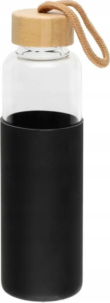 Shishe uji me mbështjellës silikoni, 0.55 L, xham borosilikat, transparente