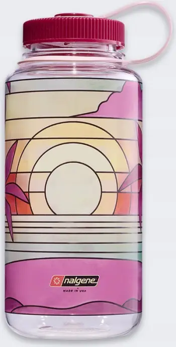 Shishe uji Nalgene Wide Mouth 32oz, dizajn Stained Glass Sunset, shumëngjyrëshe