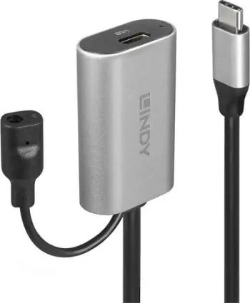 Kabllo Lindy, 2 X USB-C, 5m, e argjendtë