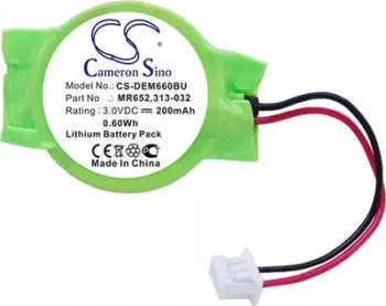 Bateri CMOS Lithium për DELL, 3.0V, 200mAh, Latitude E6320 Precision M4600 M6600