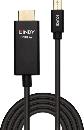 Kabllo Lindy Mini DisplayPort në HDMI 3m, 4K 60Hz, e zezë