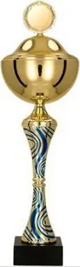 Kupë trofeu Victoria Sport Metal Cup, 27cm, me kapak, metalike