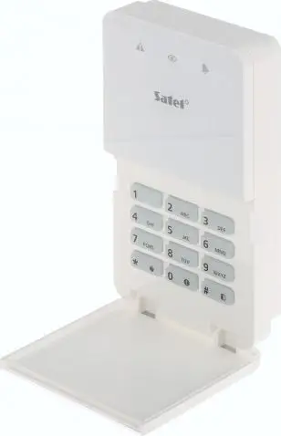 Tastierë zone Satel INT-SF-W, për central alarmi, e bardhë