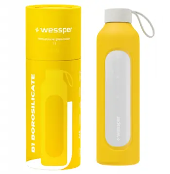 Shishe uji qelqi Wessper B1, 1000ml, me shkallë matëse, pa rrjedhje