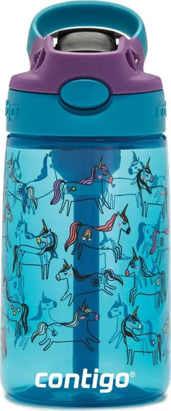 Shishe uji për fëmijë Contigo Kids AUTOSPOUT, 420ml, me pipëz, dizajn unicorn, shumëngjyrëshe