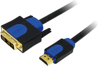 Kabllo LogiLink HDMI - DVI-D, 1.8m, e kaltër - 1