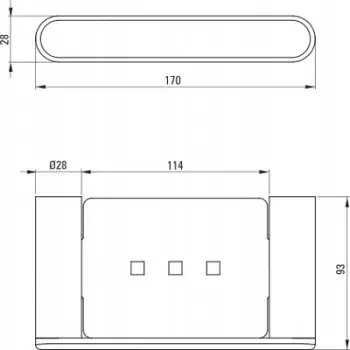 Set dispenzeri dhe pjate sapuni Deante, për mur, inox, i argjendtë