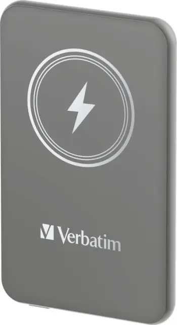 Bateri e jashtme Verbatim Charge 'n' Go, 5000mAh, karikim wireless magnetik, gri