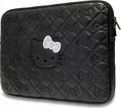 Mbulesë laptopi Hello Kitty HKCSZPEKHBPK, 14", lëkurë eko, e zezë - 1