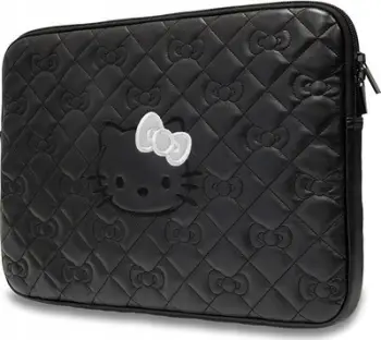 Mbulesë laptopi Hello Kitty HKCSZPEKHBPK, 14", lëkurë eko, e zezë