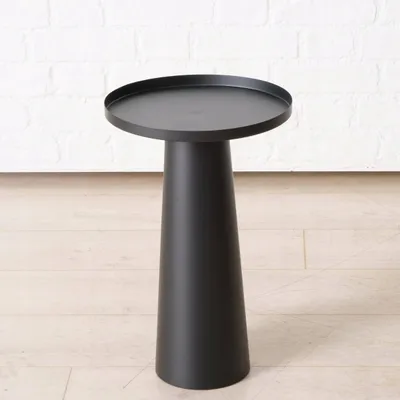 Tavolinë Boltze Jacky, diametër 38 cm, metal, e zezë - 4