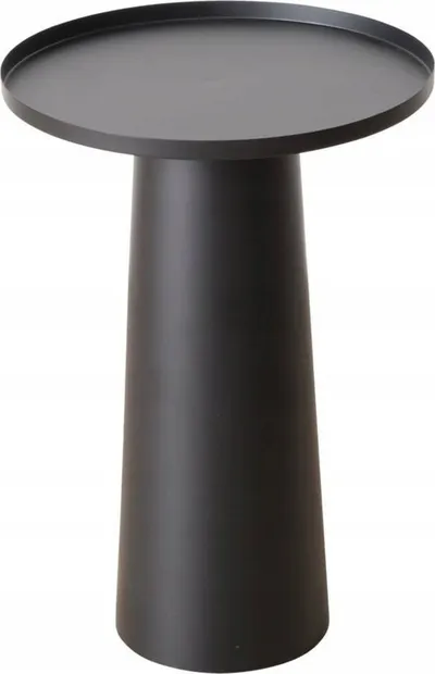 Tavolinë Boltze Jacky, diametër 38 cm, metal, e zezë - 5