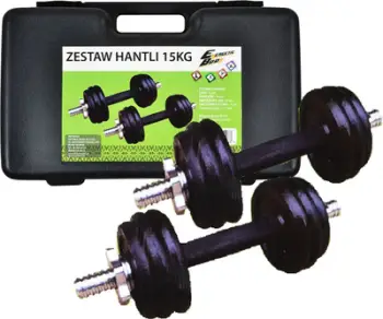 Set hantellash EB Fit 585463, 2 x 7.5 kg, prej gize, i zi