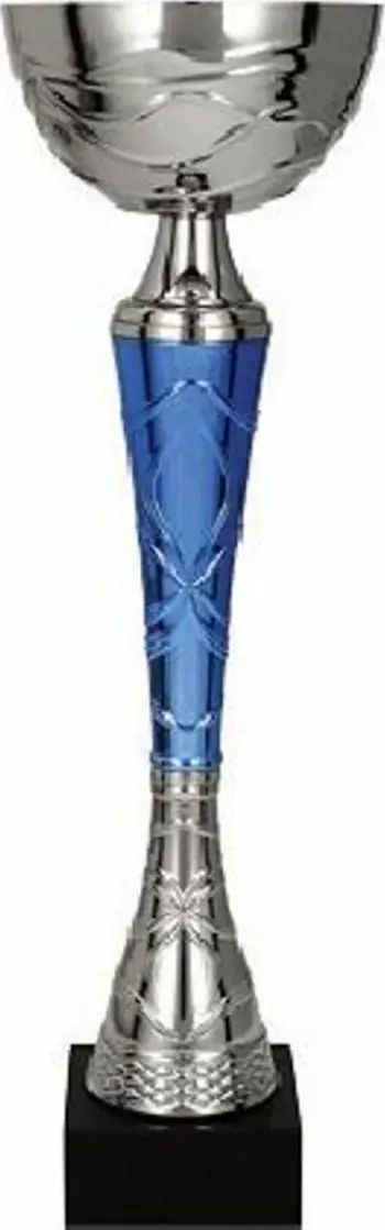 Kupë trofe Tryumf Tumas BL 9218F, metal, 29cm, argjend e kaltër