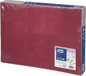 Mbulesë letre për tavolinë Tork, 30x40cm, 500 copë, burgundy