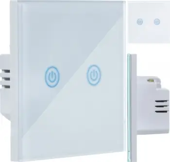 Çelës intelligent drite ART Zigbee 3.0, dy kanale, i bardhë