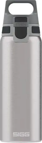 Shishe uji Sigg Shield ONE, çelik inox, e përshtatshme për pije të gazuara, ngjyrë alumini