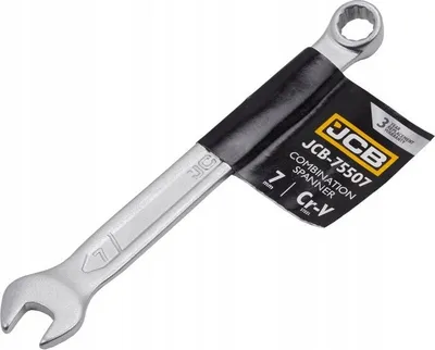 Çelës kombinim JCB Open-End Ring, 7mm, çelik krom vanadium - 1