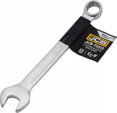 Çelës kombinues JCB Open-End Ring Spanner, 13mm, çelik krom vanadium - 1