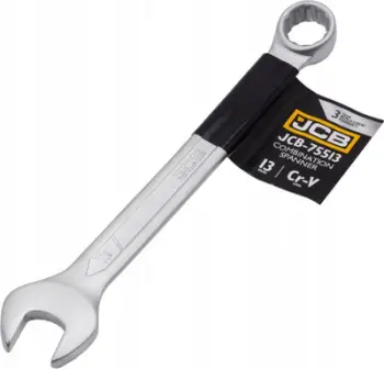 Çelës kombinues JCB Open-End Ring Spanner, 13mm, çelik krom vanadium