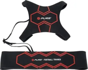 Pajisje stërvitore futbolli Pure2Improve Football Trainer, litar elastik 5 m, brez neopren i rregullueshëm, e zezë