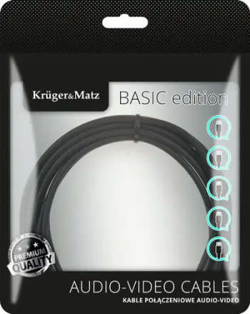 Kabllo optike audio Kruger&amp;Matz KM1220 Toslink, 1m, e zezë