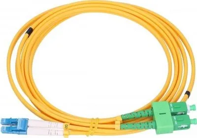 Kabllo optike Extralink LC UPC SC APC, singlemode, duplex, 1m, e verdhë - 1