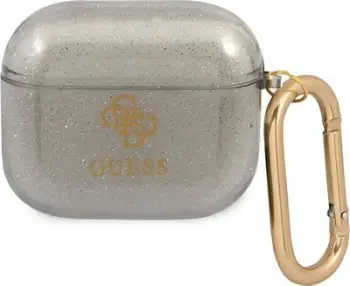 Mbulesë mbrojtëse Guess GUA3UCG4GK për AirPods 3, koleksioni Glitter, gri