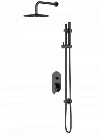 Set dushi Cersanit Inverto Concealed, kokë dushi 250x250mm, instalim i fshehtë, i zi