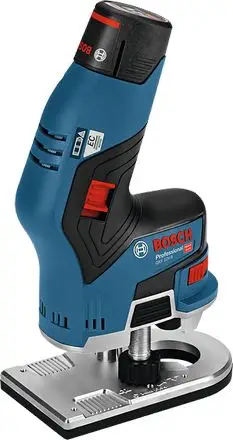 Frezë pa kabëll Bosch GKF 12V-8, 12V, pa bateri, blu