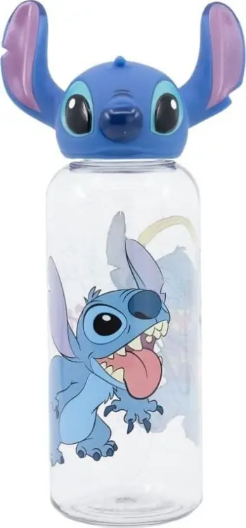 Shishe uji Stitch Flowers, 560ml, figurë 3D, shumëngjyrëshe