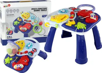 Tavoline edukative Leantoys Edu 2‑në‑1, me piano dhe orë, shumëngjyrëshe