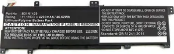 Bateri laptopi CoreParts për Asus A501 Vivobook, 39Wh, Li Pol 11.1V, e zezë