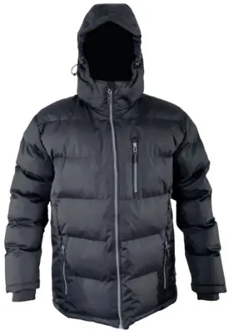 Xhaketë dimri Lahti Pro Quilted L4090804, PVC rip stop, me kapuç, e zezë, XL